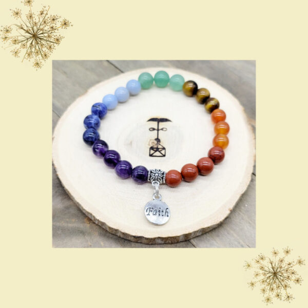 Chakra Gemstone Faith Bracelet