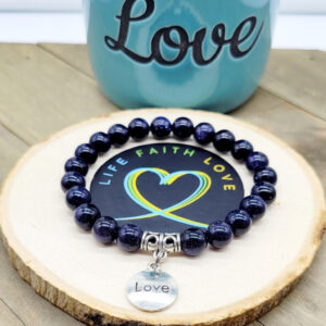 Blue Goldstone Love Bracelet