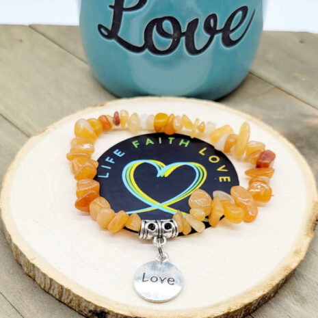 Carnelian Chip Love Bracelet