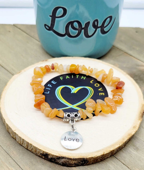 Carnelian Chip Love Bracelet