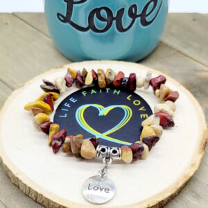 Mookaite Chip Love Bracelet