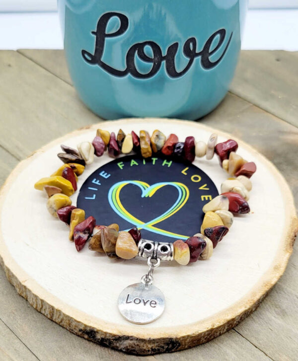 Mookaite Chip Love Bracelet