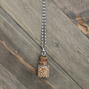 Mustard Seed Faith Necklace – Bottle with Mustard Seeds Necklace