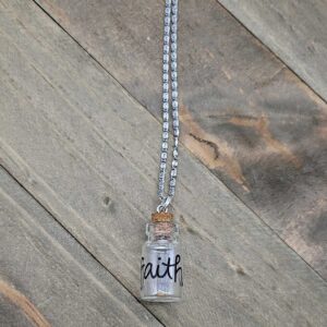 Mustard Seed Faith Necklace – Single Mustard Seed in a Bottle Necklace