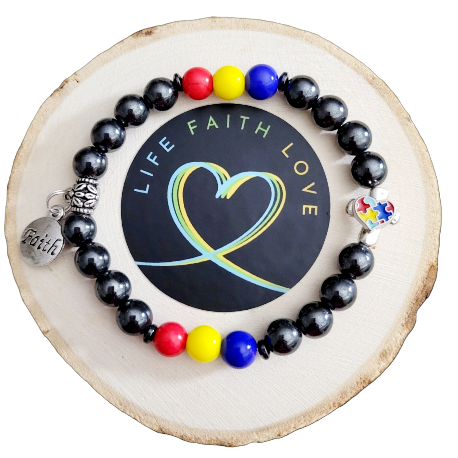 Autism Heart Awareness Faith Bracelet