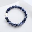 Sodalite Gemstone Cross Bracelet