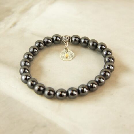 Hematite Faith Bracelet