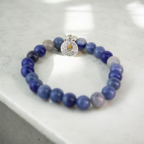 Sodalite Gemstone Faith Bracelet