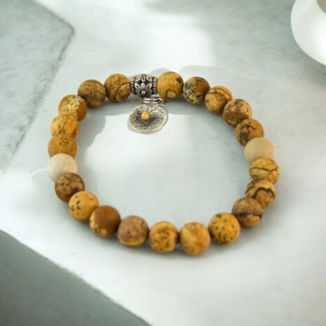 Picture Jasper Gemstone Faith Bracelet